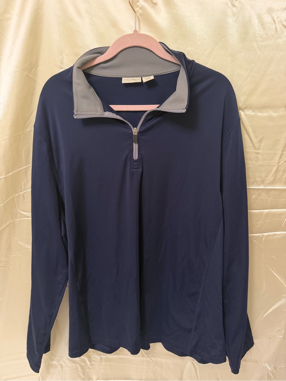 Rorie Whelan Golf XXL Quarter Zip Pullover Navy Blue